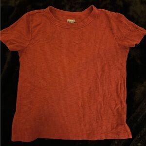 Aerie Rich Red ribbed Top